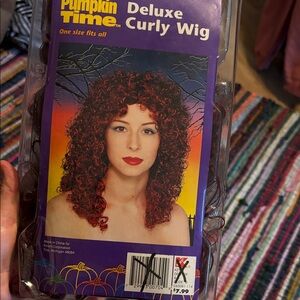 Deluxe Curly Wig - Red Halloween